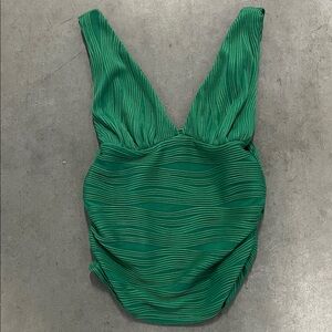 SHEIN Green Textured Bodysuit